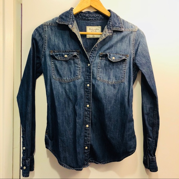 abercrombie and fitch denim shirt 